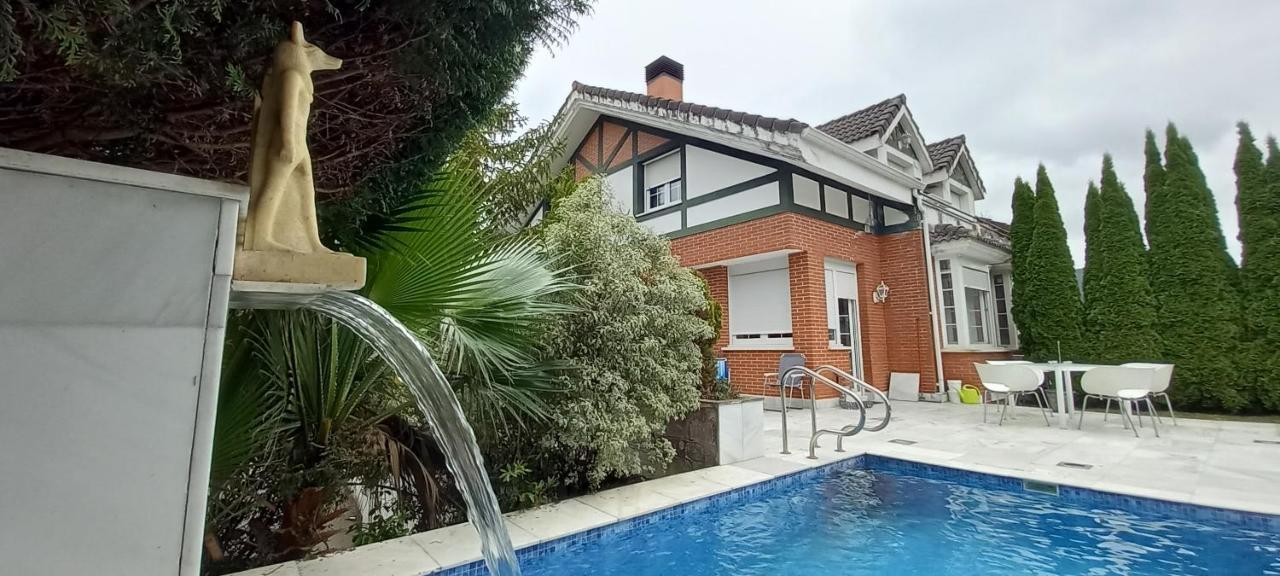 Chalet Con Piscina, Sauna Y Jacuzzi Cerca Del Mar A Media Hora De Bilbao Y Santander El Puente  エクステリア 写真
